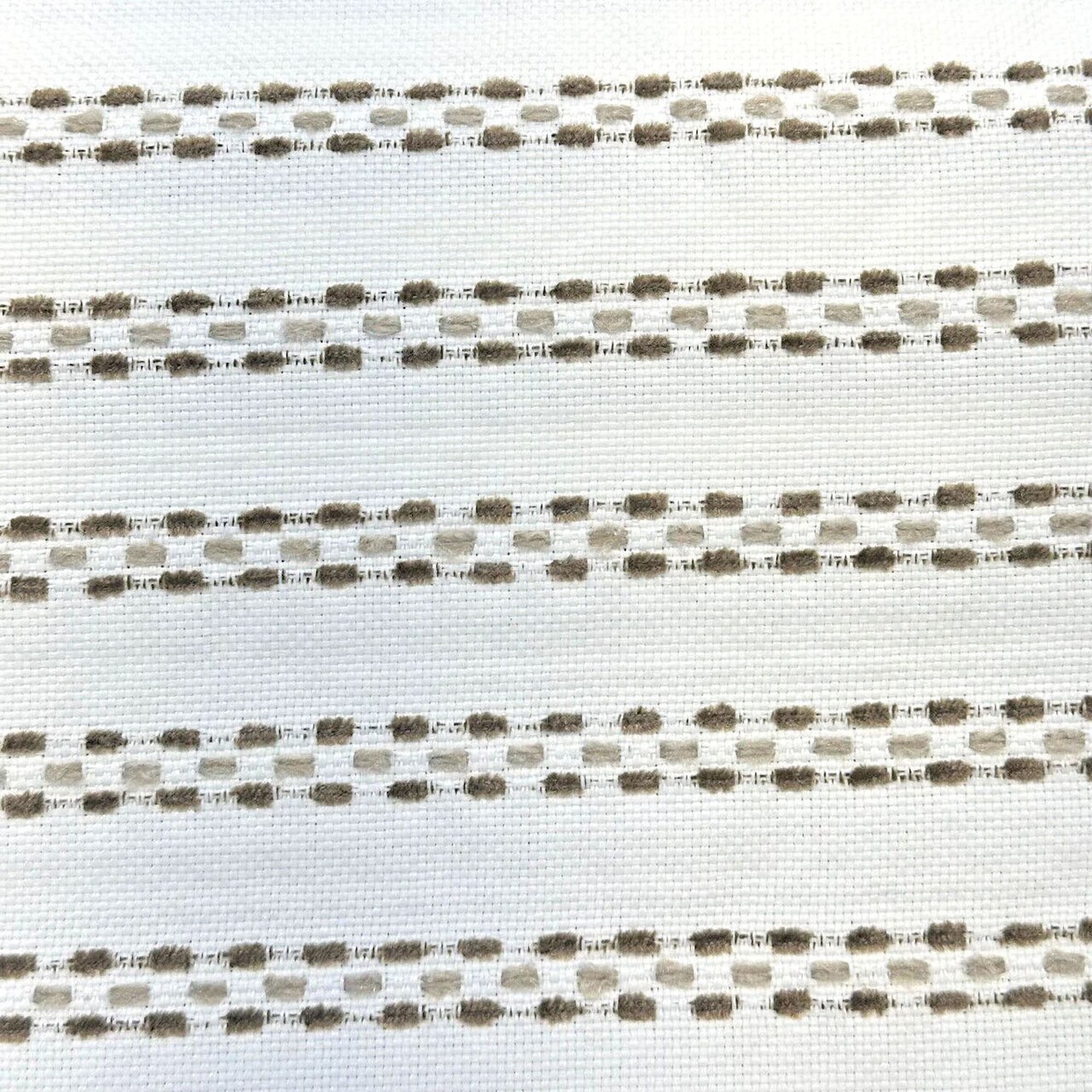 1 Yard Stitchy Stripe Linen Taupe Sunbrella Outdoor Upholstery Fabric 54 Inch Width